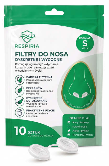RESPIRIA™ – Ochronne Filtry do Nosa