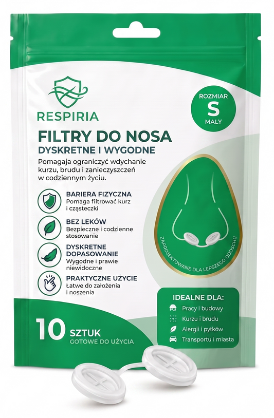 RESPIRIA™ – Ochronne Filtry do Nosa